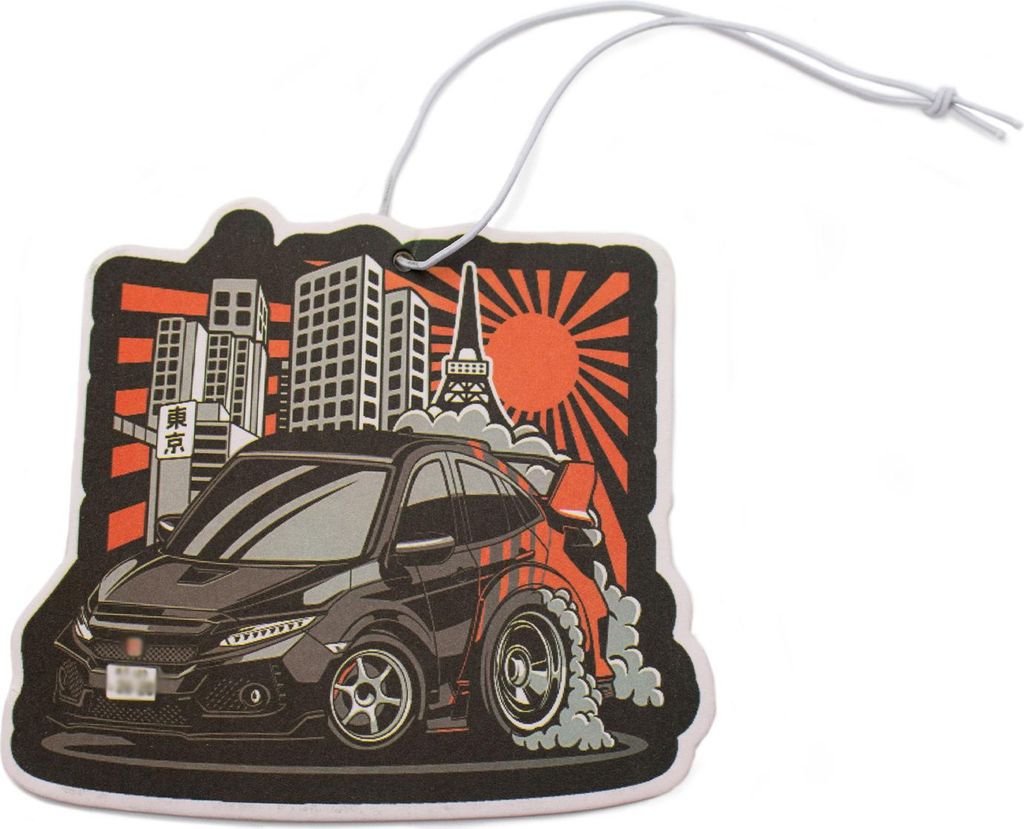 Lufterfrischer Duftbaum für Auto Tuning Zubehör Autoduft Wunderbaum Duft Neuwagen Innenraum 151 JDM Rising Sun