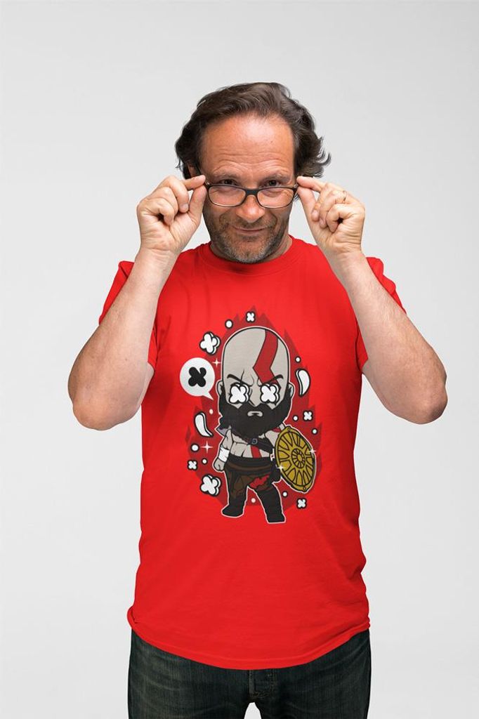 D&B Uni Polo PC00047 God Of War Rot-Größe 3XL