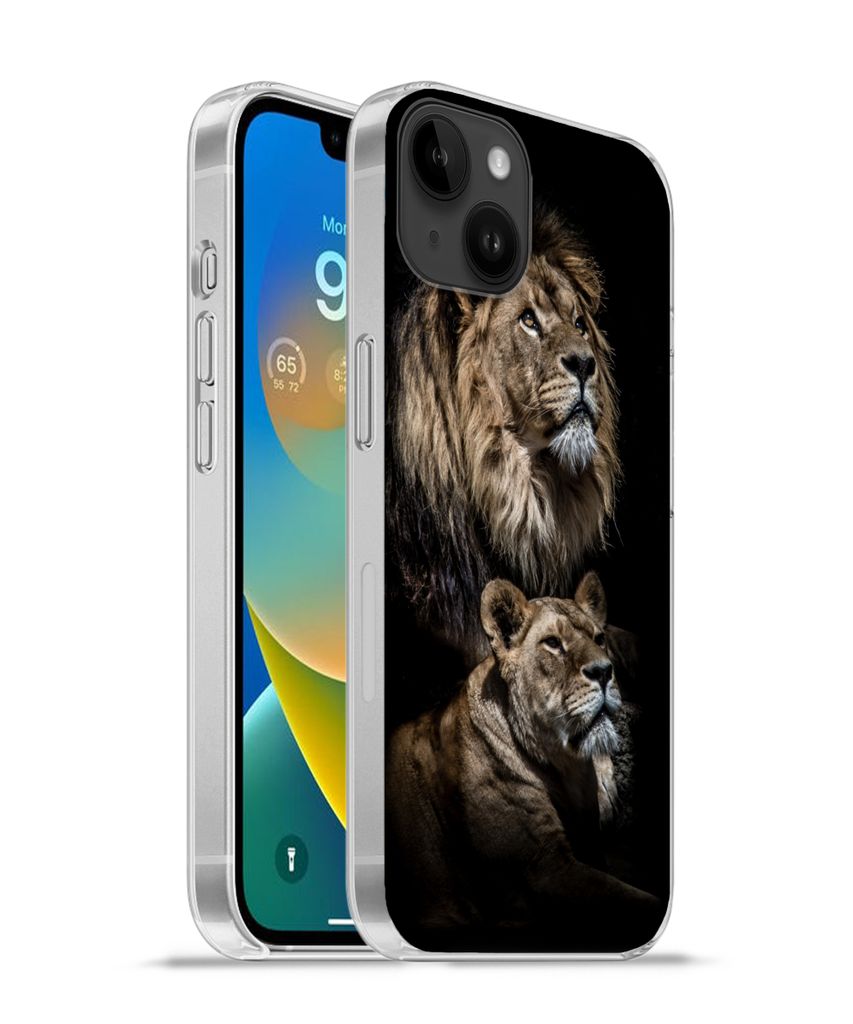 MuchoWow Handyhülle Schutzhülle Hülle für Apple iPhone 14 Plus - Soft case Löwe - Löwin - Porträt Silikon Softcase Handy Hülle - Abbildung