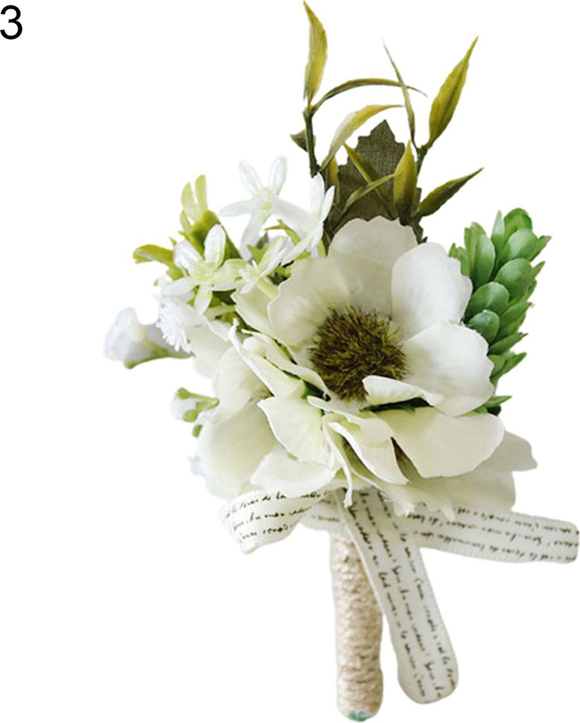 Dekorative Ansteckblume, elegant, leicht, für romantisches Ambiente, künstliche Blumen, Hochzeitszubehör-3