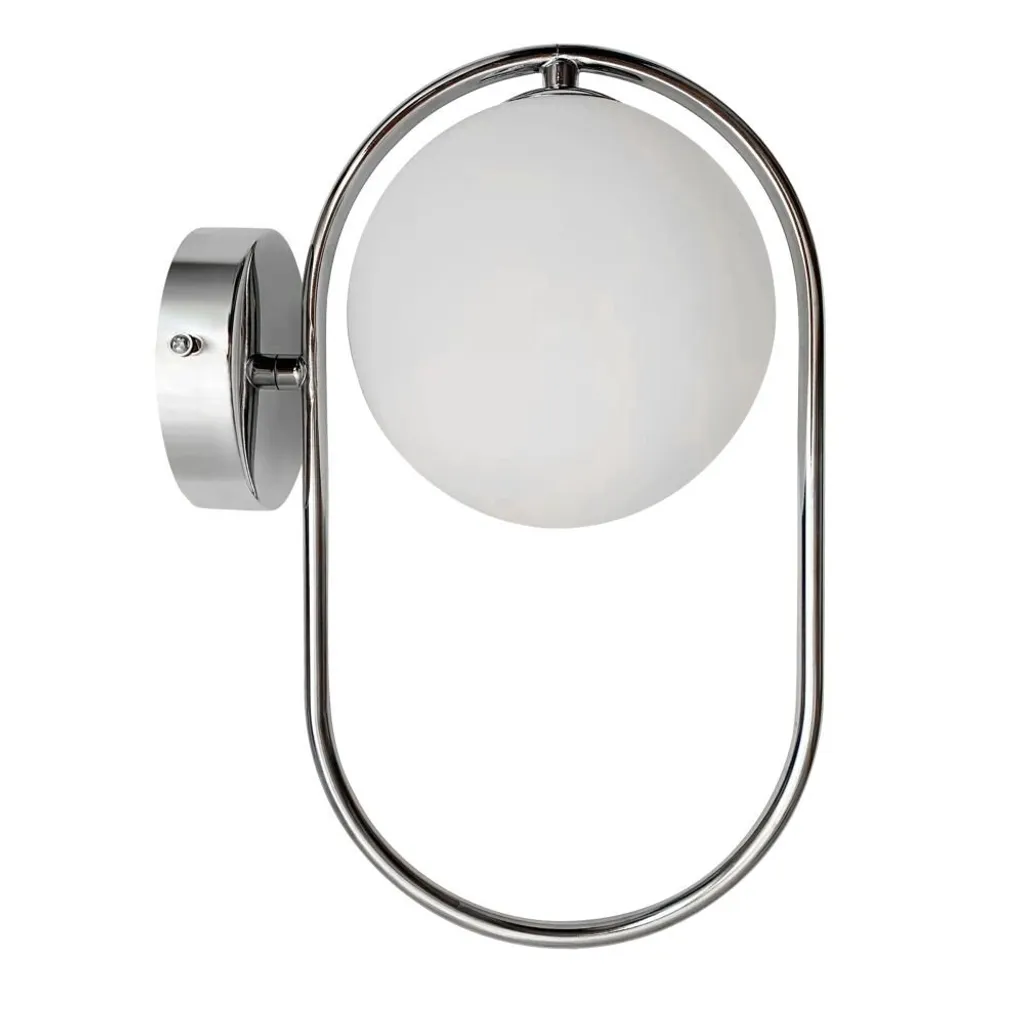 Luminaire Mural CORDEL 1xG9 28W - Design Art déco Chromé/Blanc