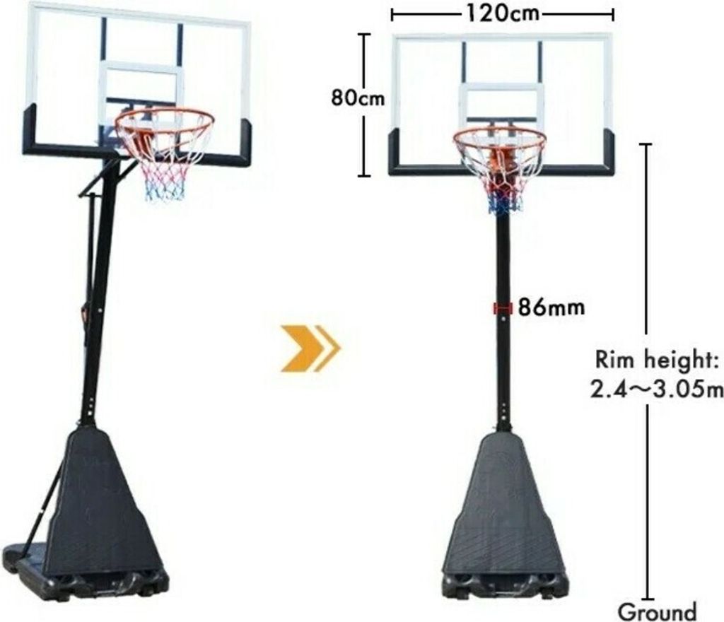 Pegasi Basketballkorb Dunk Master 2.30 - 3.05m Produktbild 3