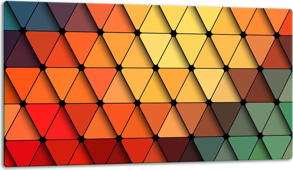 Glasschneidebrett Herdabdeckplatte Glaskeramikkochfeld Universal 52x30 cm, Bunt Mosaik