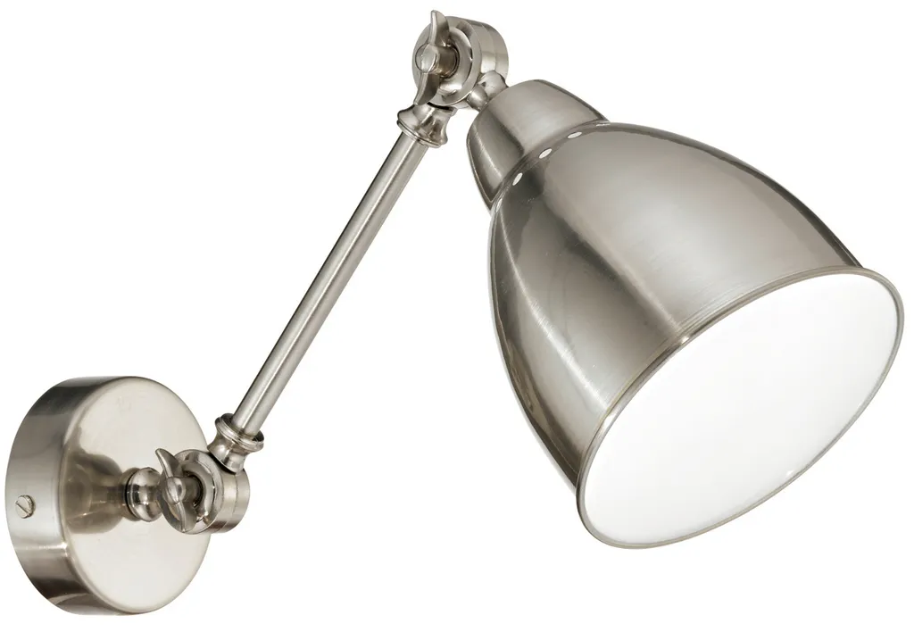 Applique Campagne Rustique Argent Orientable : Éclairage Liseuse Inox
