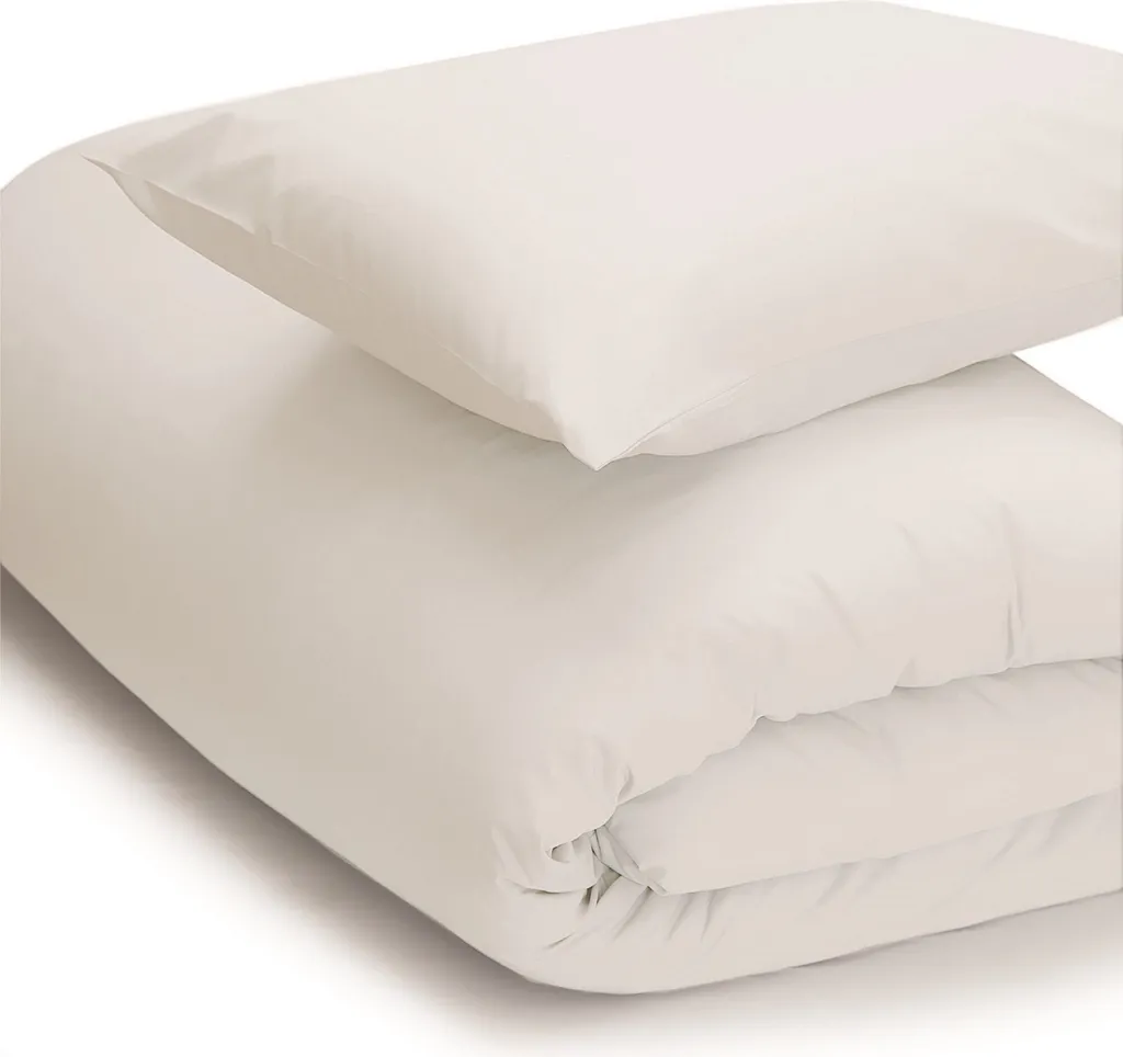 Housse de couette percale blanche Belledorm BM169 : fini le repassage