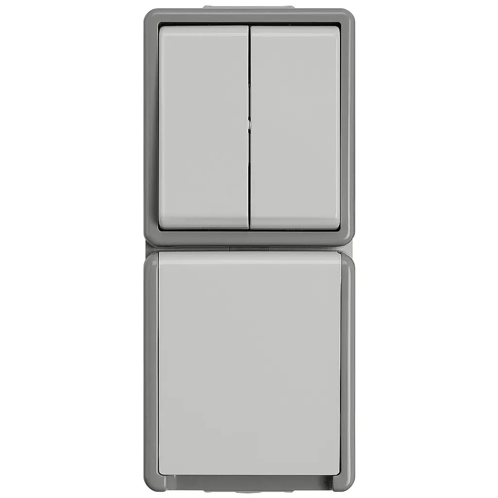 Siemens Delta 5TA4815 Interrupteur de série IP44 AP Gris 10A 250V