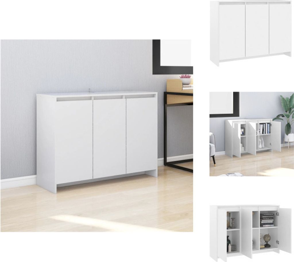 vidaXL Sideboard Weiß 102x33x75 cm Holzwerkstoff - Sideboards