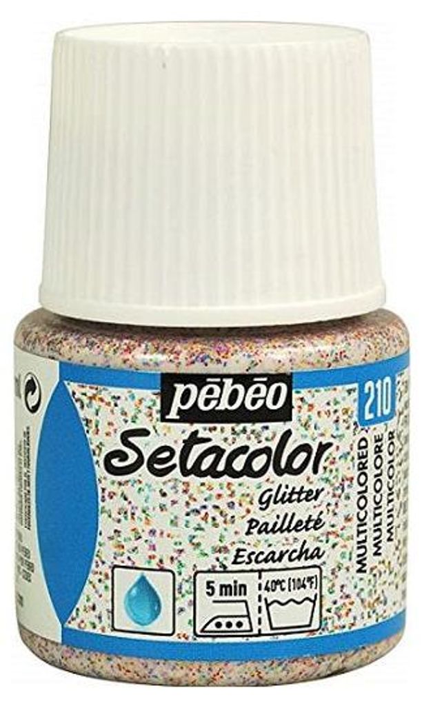 Pebeo Setacolor Glitter Textilfarbe 45 ml - Smaragdgrün Produktbild 