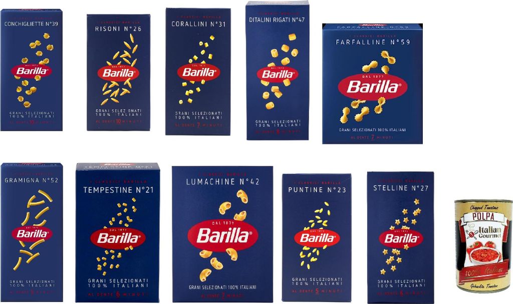 Pasta best short pasta 10x 500g testpaket italian nudeln + Italian Gourmet polpa 400g
