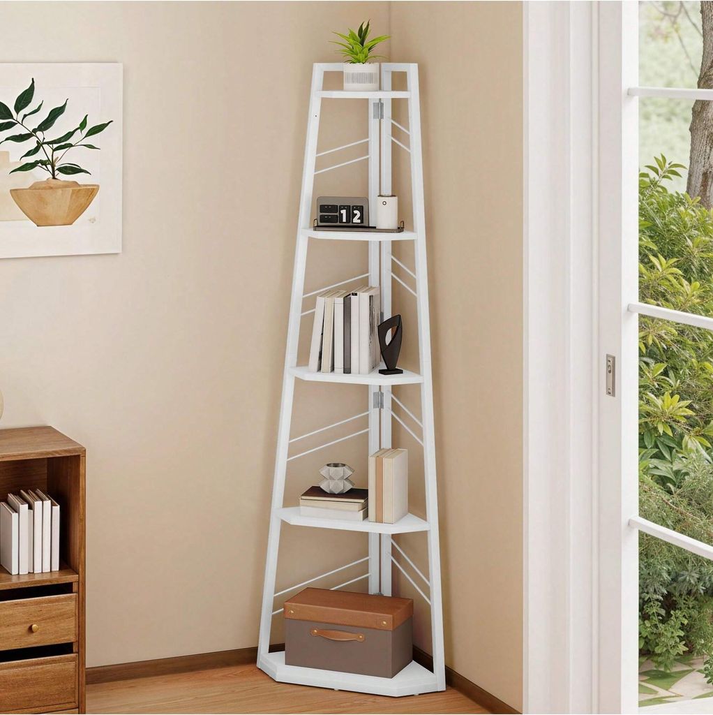 YITAHOME Eckregal 5 Ebenen, Eck-Bücherregal, 160cm Produktbild 