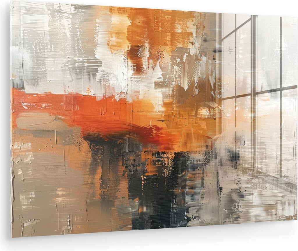 MuchoWow Glasbilder - Bilder auf Wandbild - Foto auf Glas Farbe - Muster - Modern - Kunst 30x20 cm Wanddekoration aus Glas - Acrylglasbild - Acrylb...