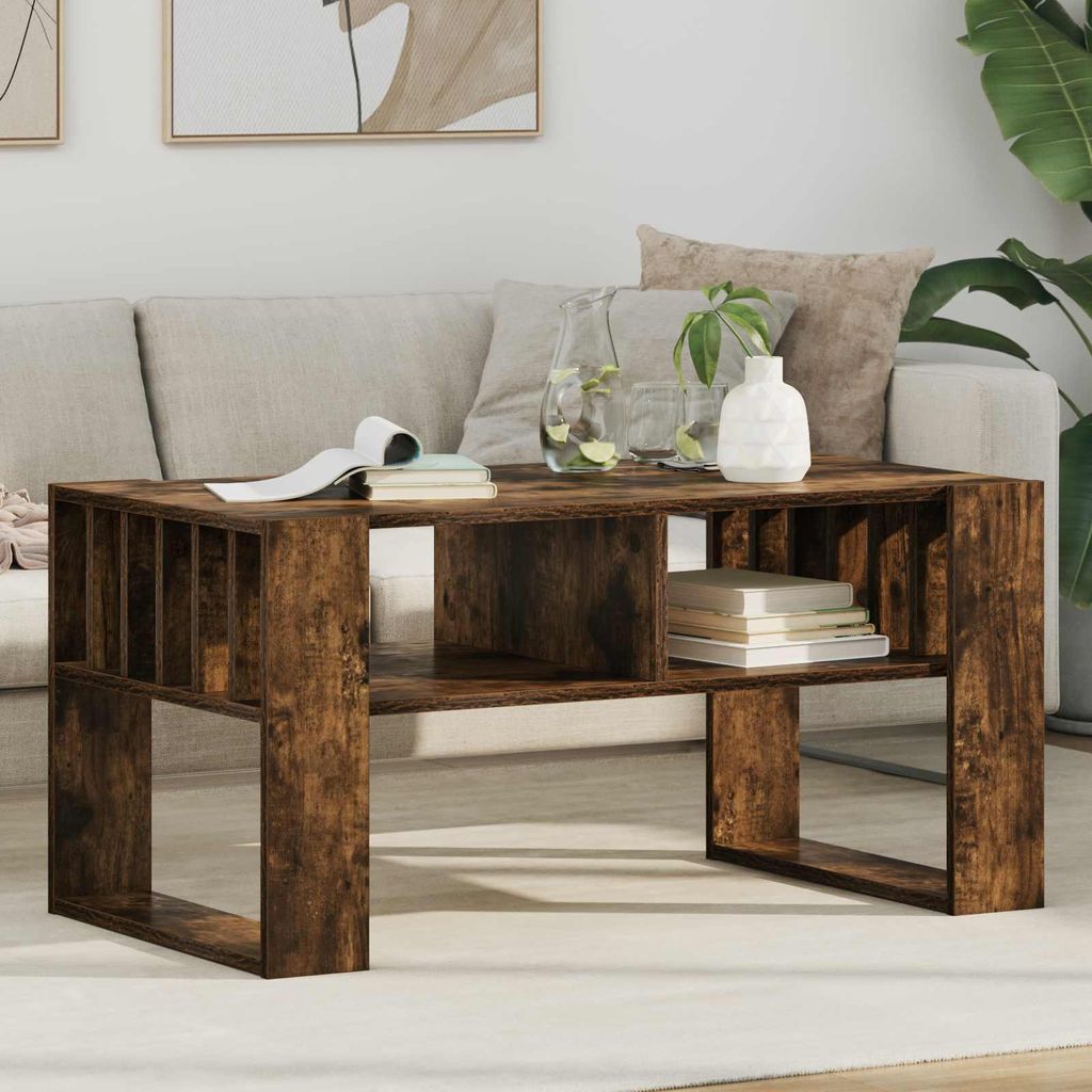 Maison Exclusive - Couchtisch Geräucherte Eiche 92 x 49,5 x 45 cm Holzwerkstoff