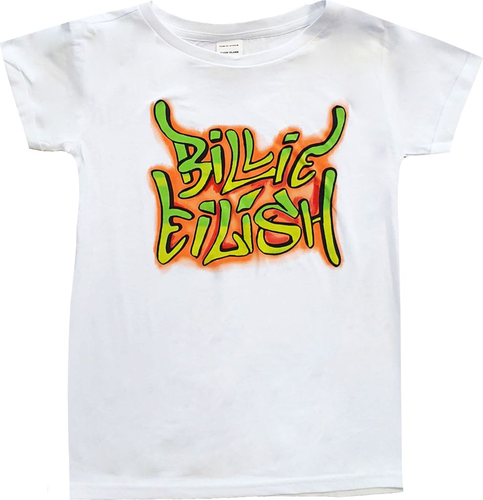 Billie Eilish - T-Shirt für Mädchen RO6414 (140) (Weiß)
