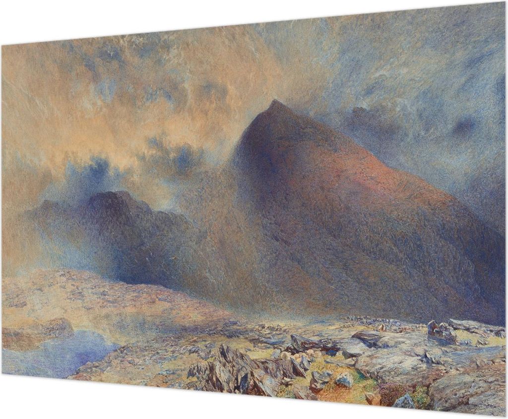 Wandtapete - Dekorative Tapete für Wohnzimmer - Tapetenfolie für Wanddekoration - 312x219 cm - Berglandschaft