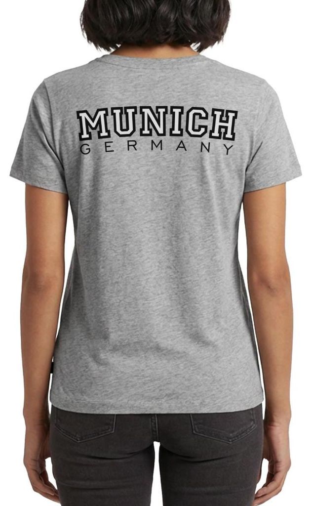 Spreadshirt Munich München Deutschland Streetwear College Frauen Premium T-Shirt, M, Grau meliert