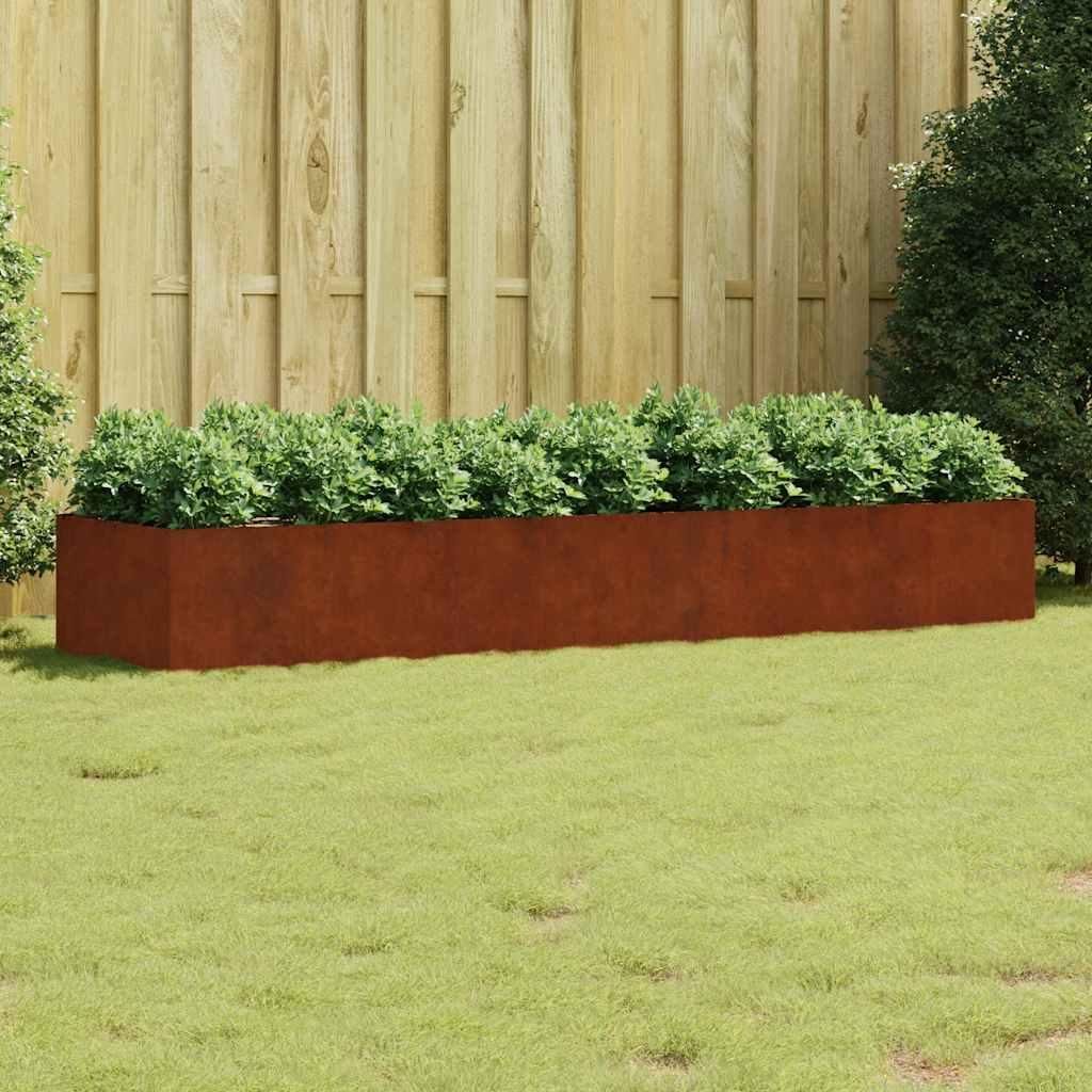 vidaXL verhoogde plantenbak, 280x80x40 cm, cortenstalen Productafbeelding 
