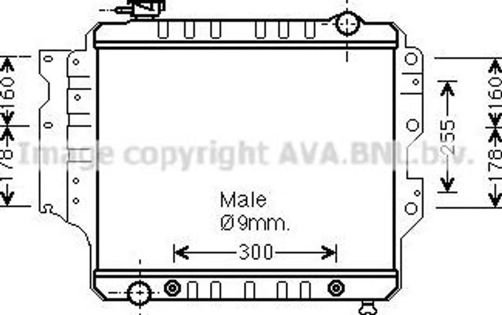 Pièce de rechange radiateur moteur Wrangler OE 52004781 AVA JE2022 fiable