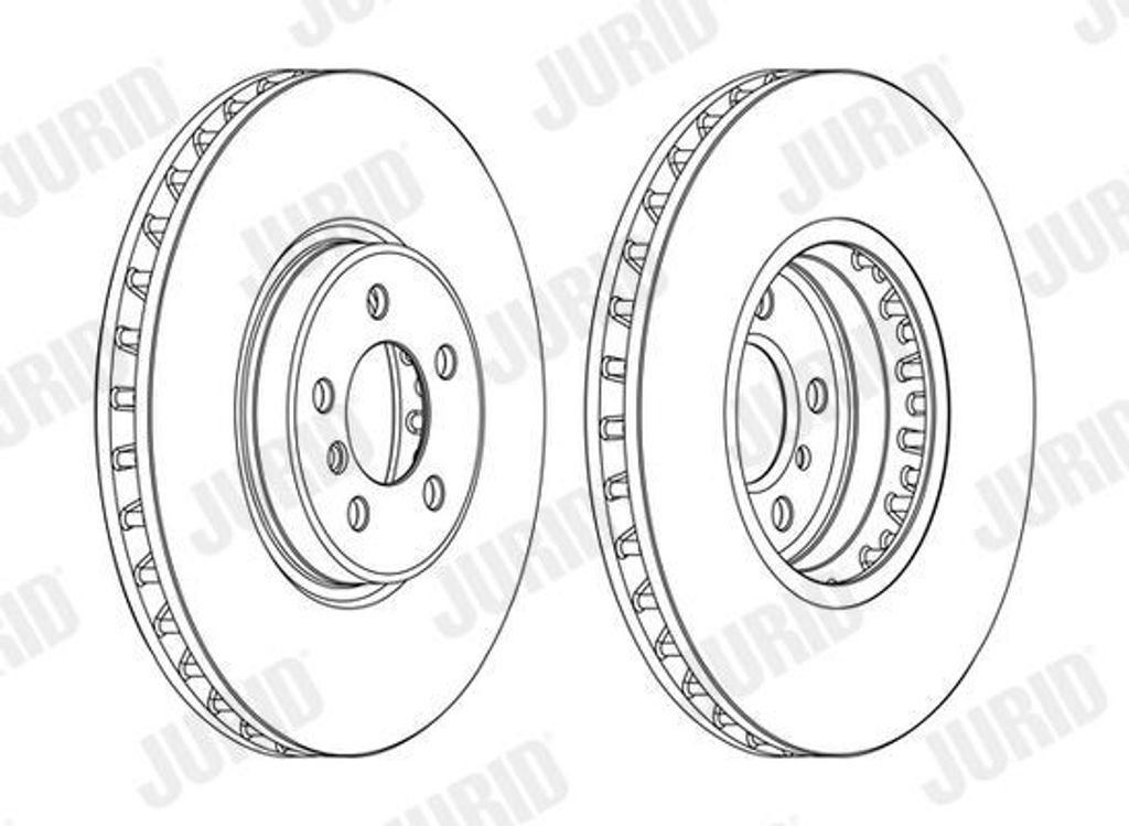 2x JURID Bremsscheibe 562522JC-1 für BMW X5 (E70) X5 (F15 F85) X6 (E71 E72)
