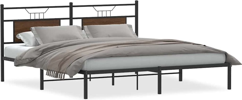 Maison Exclusive - Bettgestell ohne Matratze Braun Eichen-Optik 183x213 cm