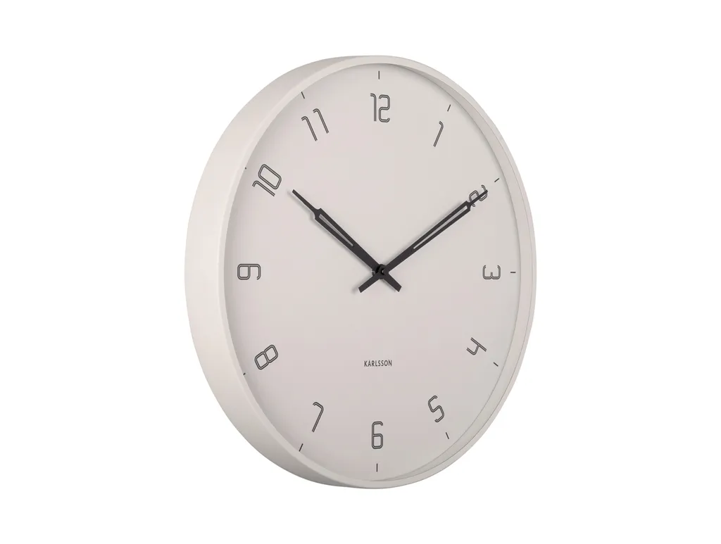 Karlsson Horloge Murale Stark Gris Chaud - Pendule Design Minimaliste
