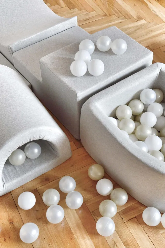 Culla da Gioco in Schiuma Grigio Chiaro - Sicurezza e Relax per Bambini - 16