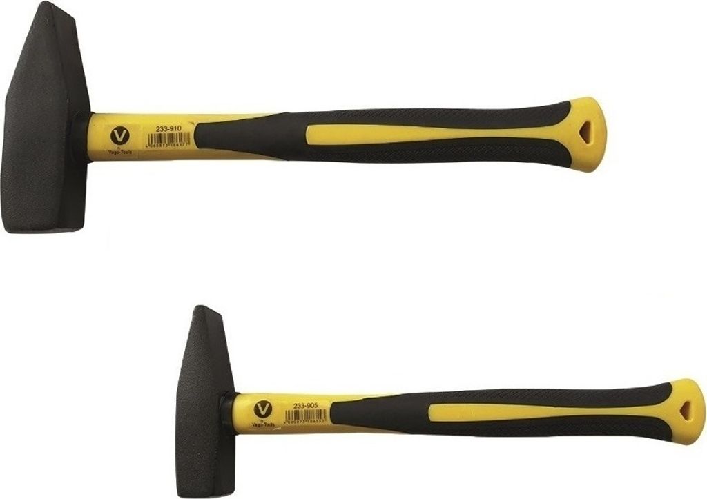 Schlosserhammer Hammer Hämmer Fiberglas Stiel Schlosser 300/1000g 2 tlg Set je 1