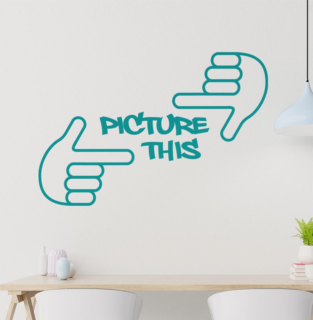 Picture this Wandtattoo in 6 Größen - Wandaufkleber Wall Sticker - Dekoration, Küche, Wohnzimmer, Schlafzimmer, Badezimmer