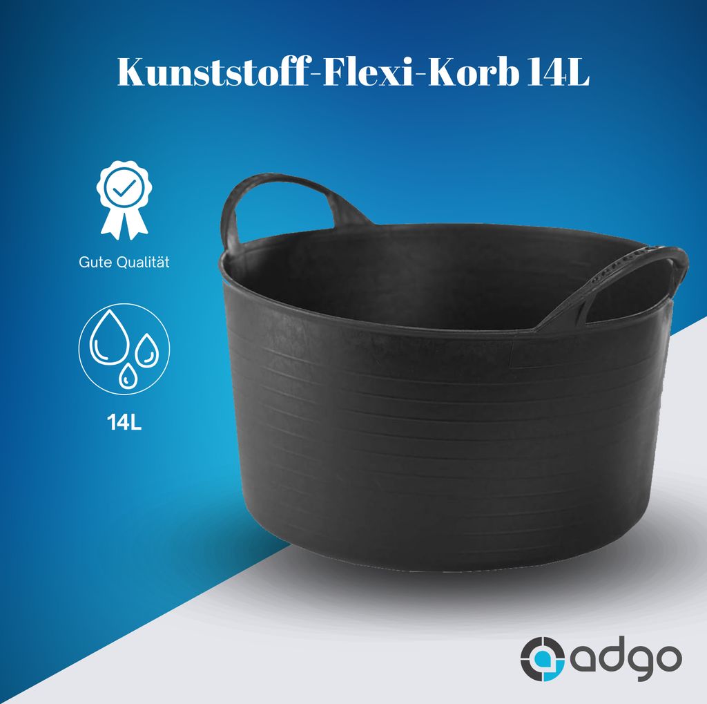 ADGO® Flexibler Eimer Stabiler Behälter Schwarz Eimer 55L Produktbild 3