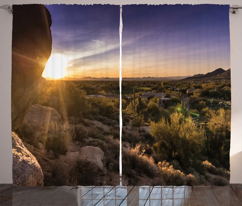 Rideau de chambre paysage Arizona pour une ambiance zen et rustique