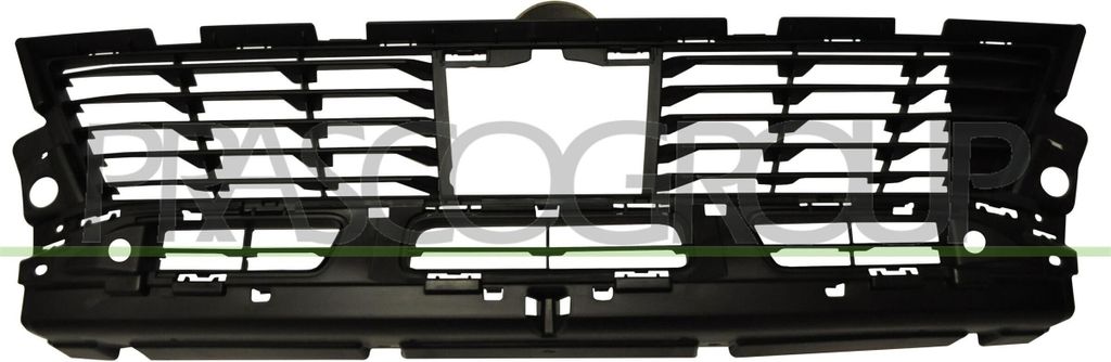 PRASCO Lüftungsgitter Grill Stoßfänger passend für PEUGEOT 3008 SUV (M) mit Loch/Löchern für Einparkhilfe Schwarz
