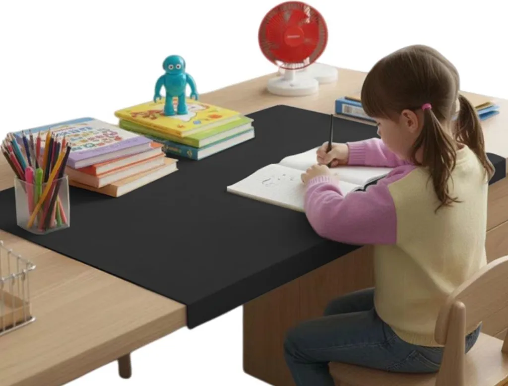 Coussin de Bord de Bureau en Silicone Noir 71x50cm - Tapis Souple