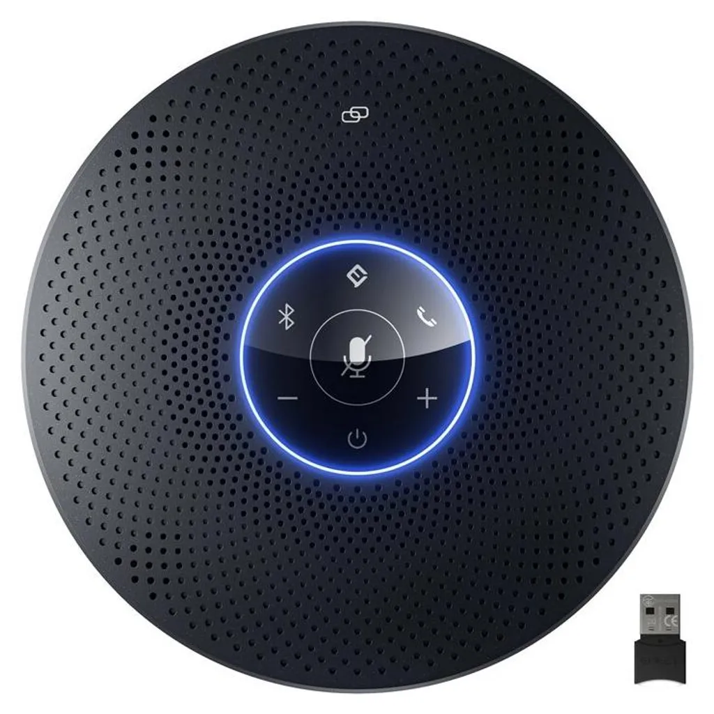 EMEET M2 Max Enceinte de Conférence Bluetooth avec 4 Micros IA et Dongle