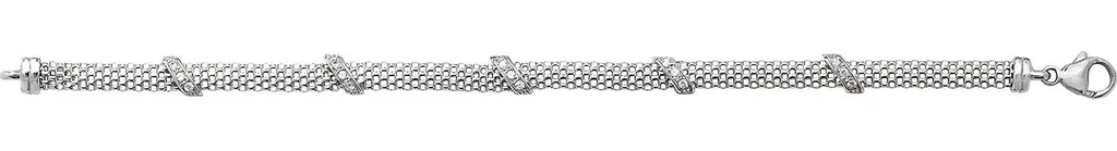 Bracelet Argent Anti-Ternissement en Zirconium Inoxydable