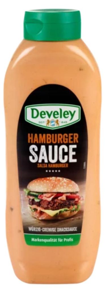 Develey Hamburger Sauce wegański w butelce headstand 875ml Zdjęcie produktu 