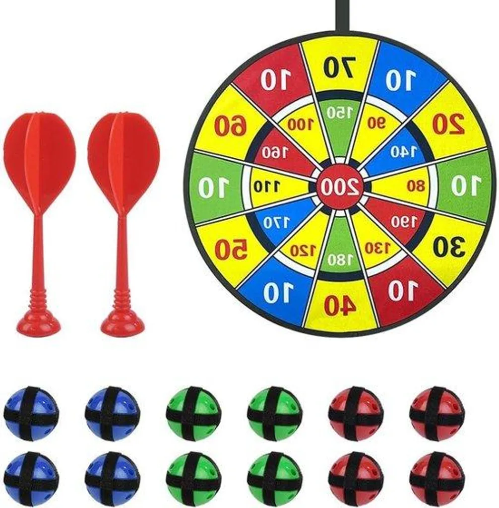 Jeu de fléchettes pliable 72 cm avec 200 projectiles pour fêtes et loisirs