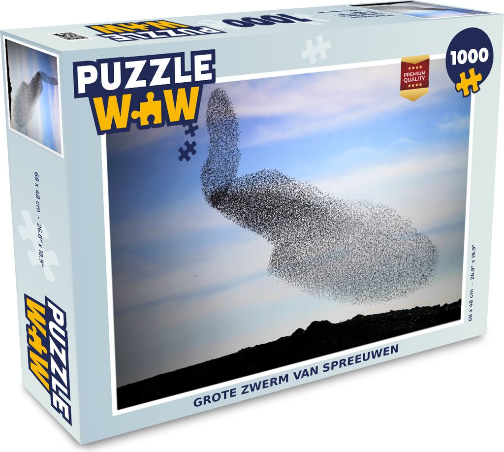 MuchoWow Puzzle 1000 Teile Großer Starenschwarm - Erwachsene - Rätsel