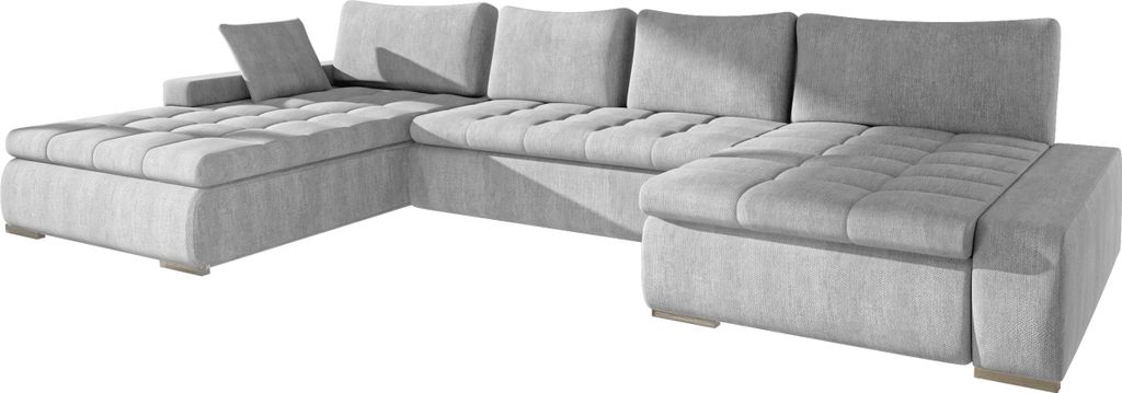 MIRJAN24 Ecksofa Caro, U-Form Couch mit Bettkasten und Schlaffunktion, Polsterecke, Couchgarnitur für Wohnzimmer (Farbe: Lumo 65)
