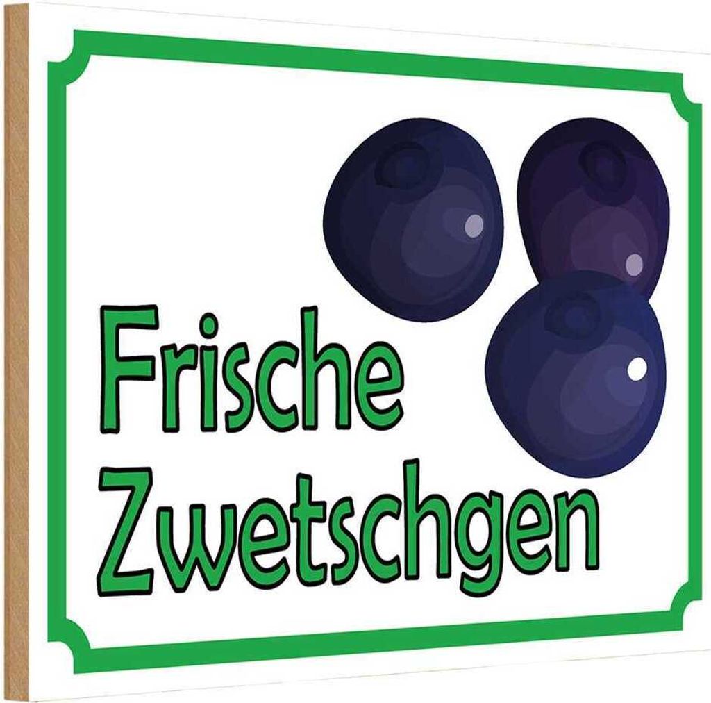 vianmo Holzschild 20x30 cm frische Zwetschgen Hofladen Marktstand Laden