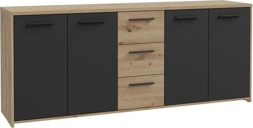 Buffet Robuste 4 Portes 180cm - Finissez-en avec le désordre dans le Salon