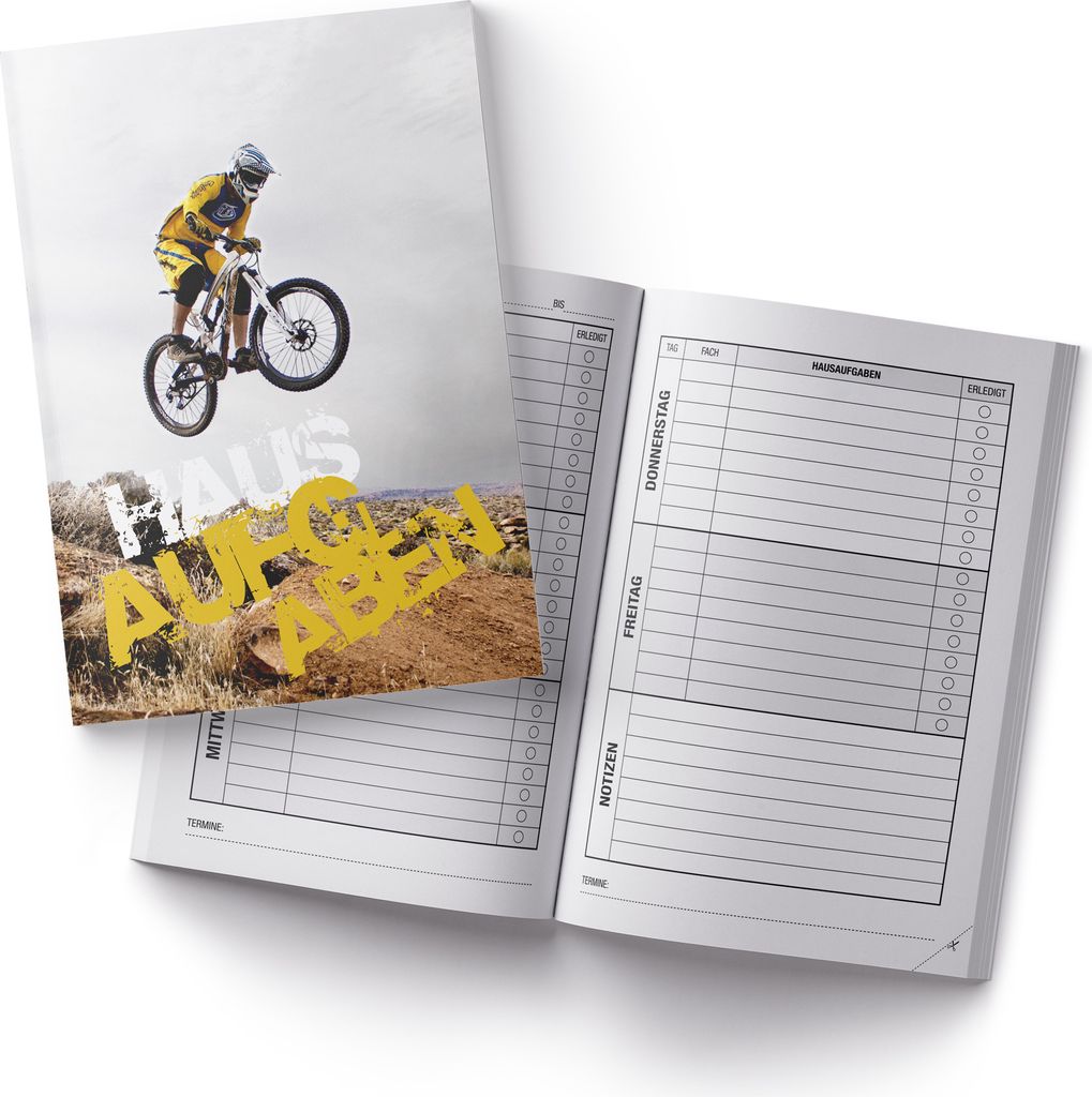 itenga Hausaufgabenheft Downhill (Motiv 36) DIN A5, 96 Produktbild 