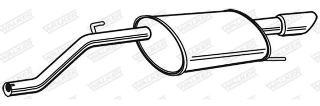 Silencieux arrière compatible Corsa D et E - Remplacement WALKER 23347 OE