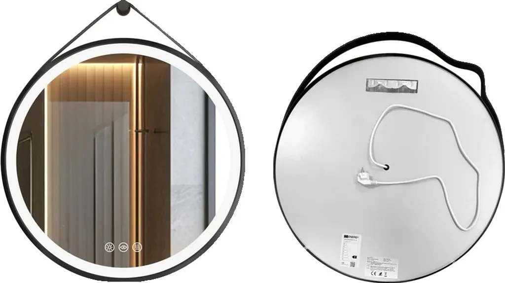 Miroir Lumineux LED 80 cm en Aluminium avec Fonction Anti-buée Active