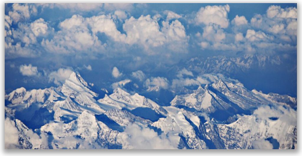 Tulup Leinwand-Bilder 140x70 Wandbild Canvas Kunstdruck Gebirge Wolken Landschaft