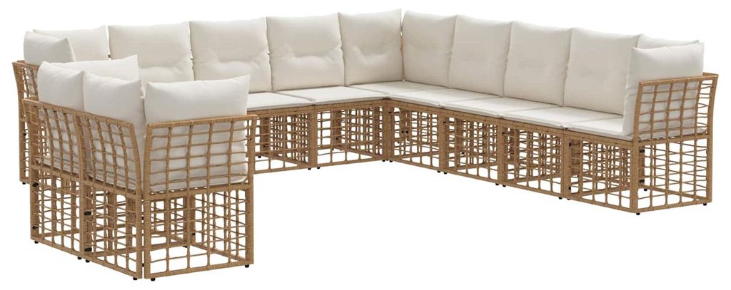 vidaXL Outdoor-Sofagarnitur Natur Polyester