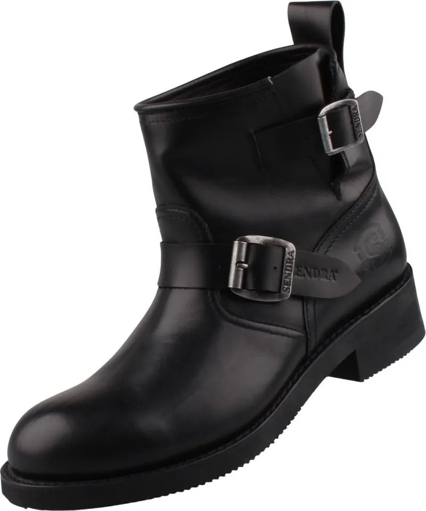 Bottes Sendra 13047 Schwarz : Bottes Engineer pour Homme en Cuir Noir