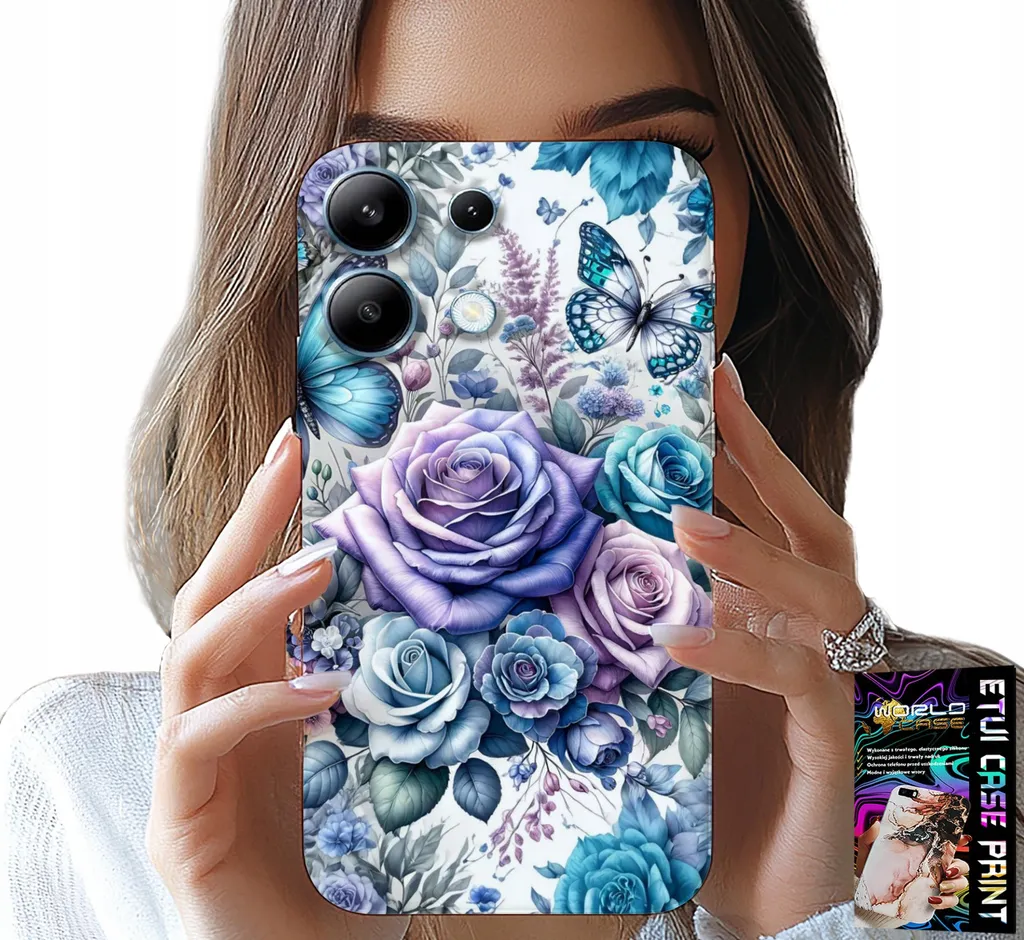 Custodia Xiaomi Note 13 4G Fiori Rosa con Vetro Temperato - Offerta