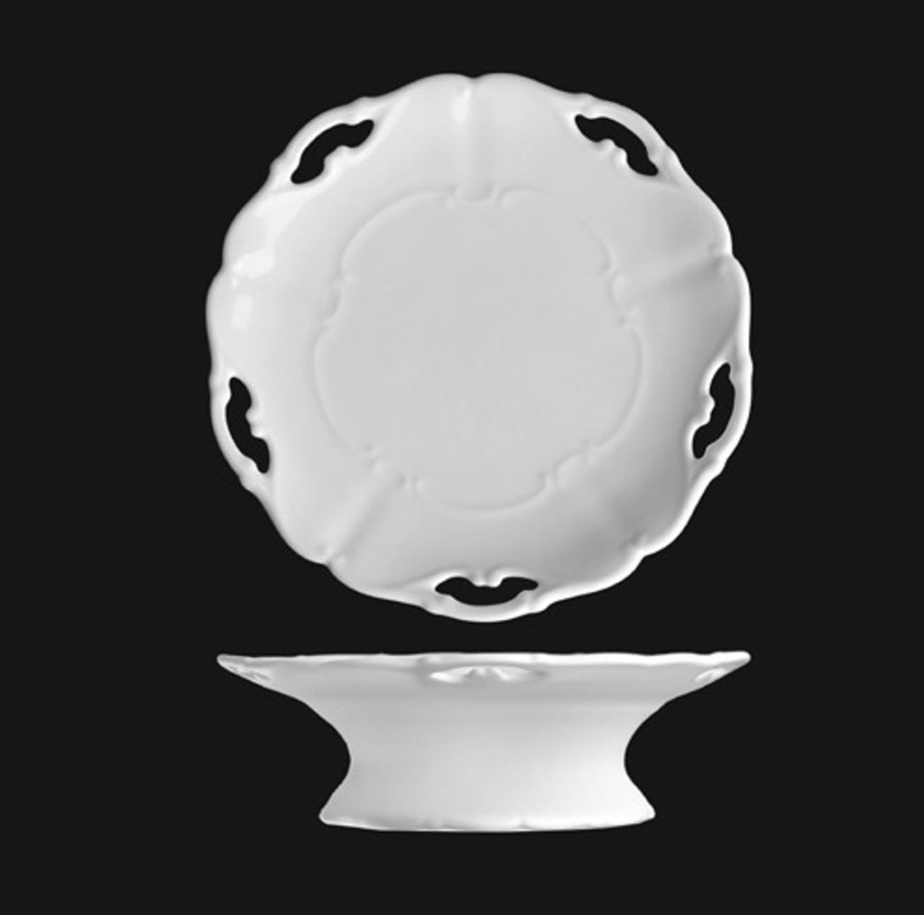 Bonbonteller 19 cm, weißes Porzellan, Verona, G. Benedikt Produktbild 