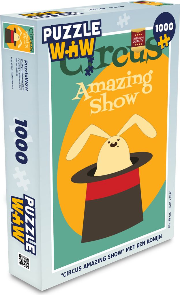 MuchoWow Puzzle 1000 Teile "Zirkusvorstellung" mit einem Kaninchen - Spielzeug - Alt und Jung - Spiele - Puzzeln