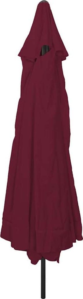 vidaXL Garten-Sonnenschirm Bordeauxrot 394 x 394 x 248 cm