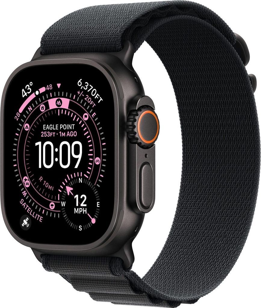 Apple MFTF4ZM/A Intelligentes tragbares Accessoire Band Schwarz Titan, Polyester, Elasthan